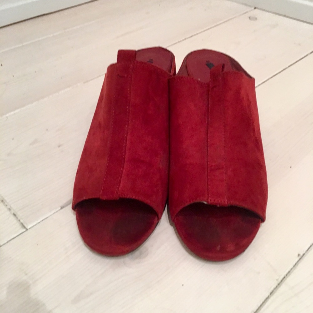 Deep Red Zara Mules